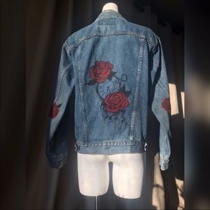 Hand painted Levi jean jacket size s